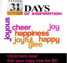 31 days of inspiration workbook for joy & happiness for $5